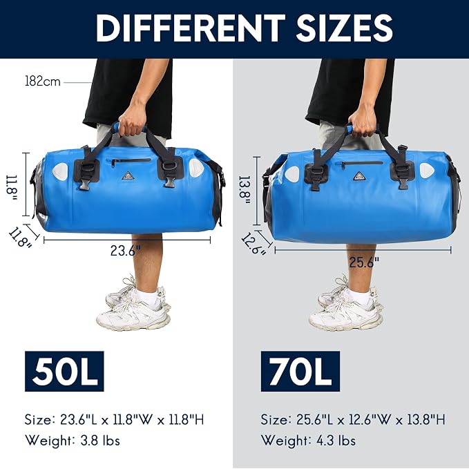 Haimont Waterproof Duffel Bag Roll-top Dry Duffel Bag - Image 6