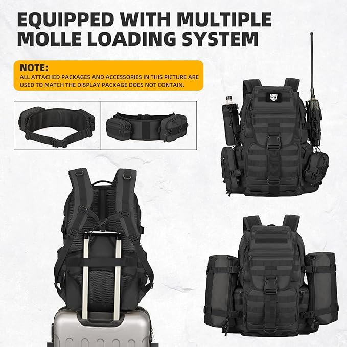 50L Military Tactical Backpack Hiking Waterproof Backpack Large Military Pack 3 - Image 5