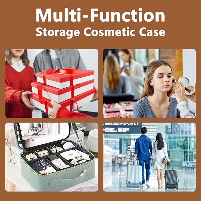 Travel Makeup Bag for Women and Makeup Artists Cosmetic Organizer Large Makeup - Image 5