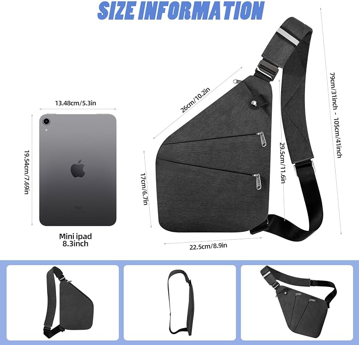 Anti Theft Crossbody Bag, Anti Theft Travel Bag - Image 2