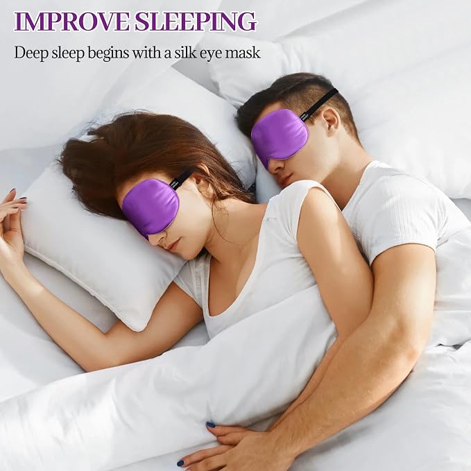 Silk Sleep Mask Eye Cover, 100% Mulberry Silk Women Men Eye Mask - Image 7