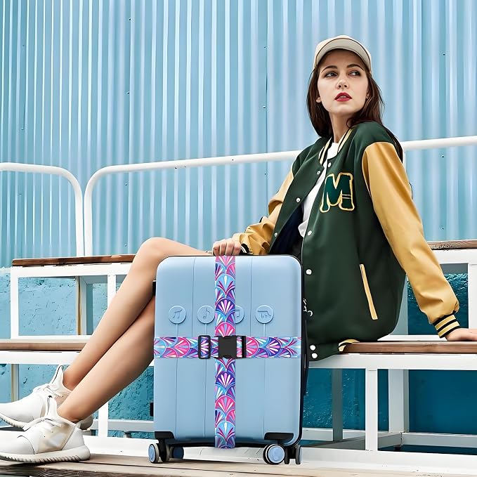 Plumes Luggage Straps for Suitcases, Adjustable Luggage Travel Belts to Keep - Image 7