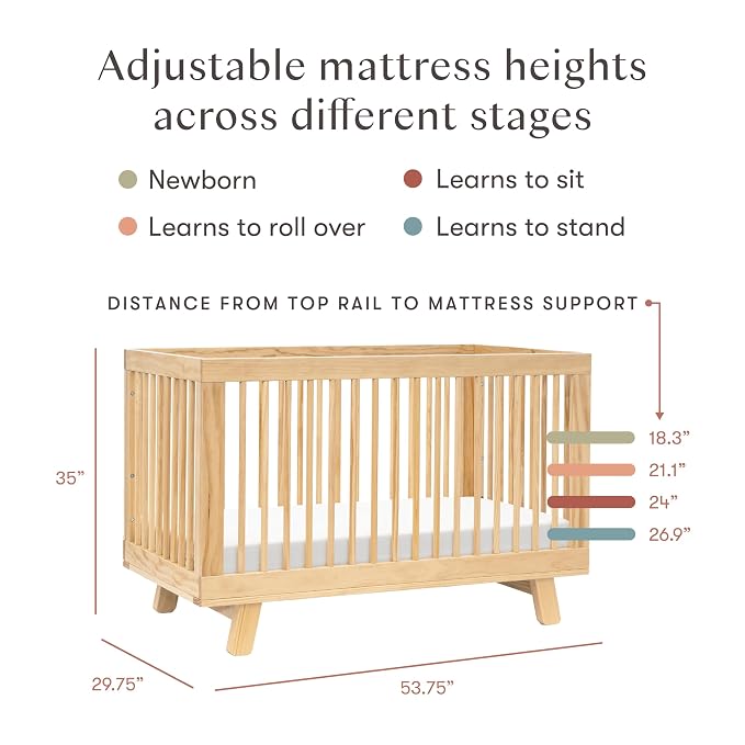 babyletto Hudson 3-in-1 Convertible Baby Crib - Image 5