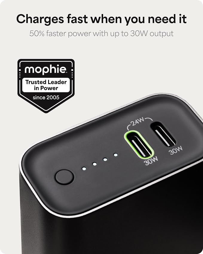 Mophie Powerstation 10, 000mAh Power Bank – Ultra-Fast USB-C PD, 30W Output - Image 2