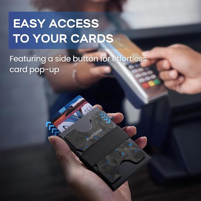 Mens Business Card Holder, Slim Card Wallet - Image 3