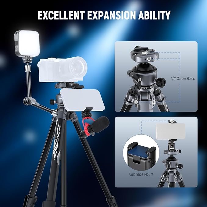 NEEWER LITETRIP LT07 61" Aluminum Travel Tripod - Image 6