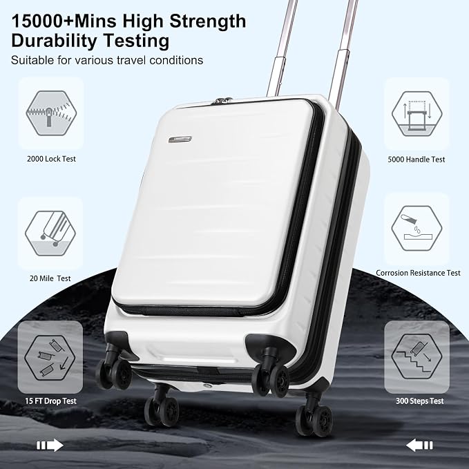 Expandable Carry On Luggage Airline Approved, 20 Inch Lightweight ABS+PC Hard - Image 7