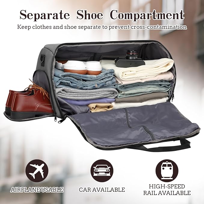 Garment Duffle Bags for Travel, Carry On Garment Duffel Weekender Bag 45L | - Image 2