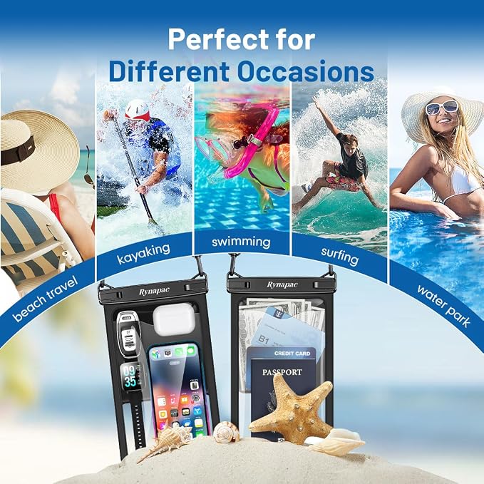 2 Pack Waterproof Phone Pouch - 10in Waterproof Phone Case - Image 7