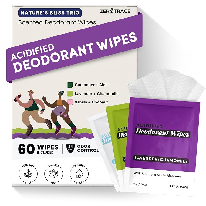 Zero Trace Travel Deodorant Wipes by ZeroTrace