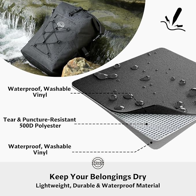 STOVER 5/10/25/30/40/55L Waterproof Backpack- Floating Dry Bag - Image 2