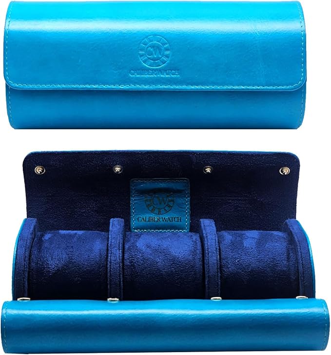 Genuine Napa Leather Watch Roll Travel Case by CaliberWatch