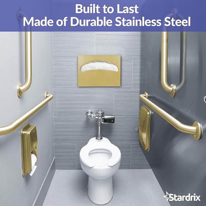 Stainless Steel Toilet Seat Cover Dispenser, Wall Mount Single or 1/2 Fold - Image 2