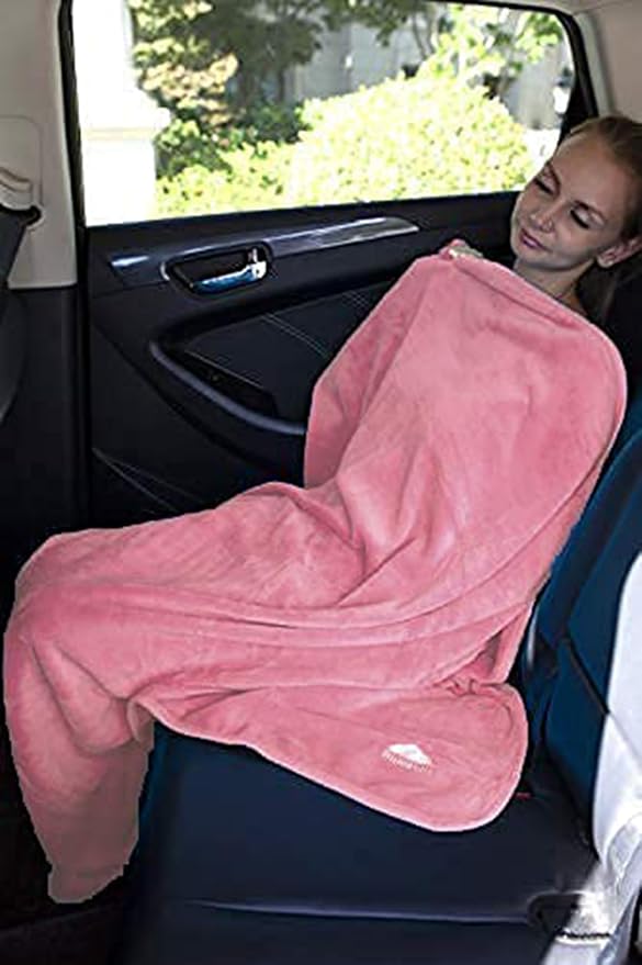 BlueHills Premium Soft Travel Blanket Pillow Airplane Blanket in Soft Bag case - Image 8
