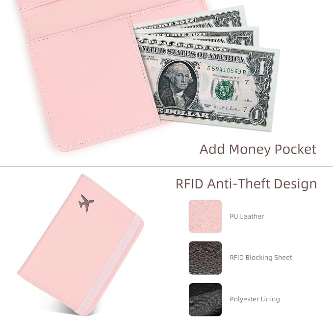 Passport Holder for Travel, Rfid Passport Cover Case, Passport Wallet Women - Image 4