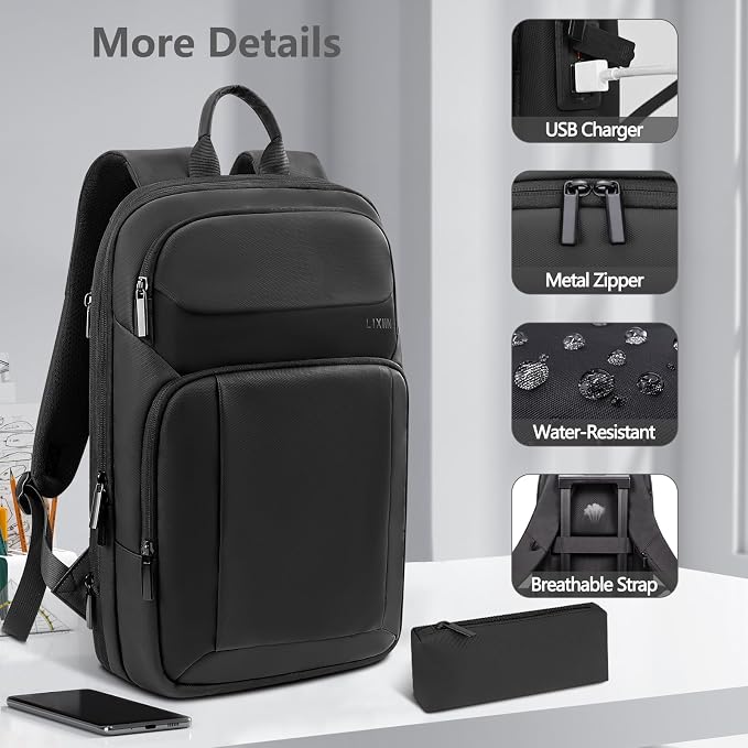 Backpack for Men Slim & Expandable Travel Laptop Backpack - Image 5