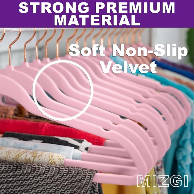 MIZGI Premium Velvet Hangers Heavy Duty - Image 2