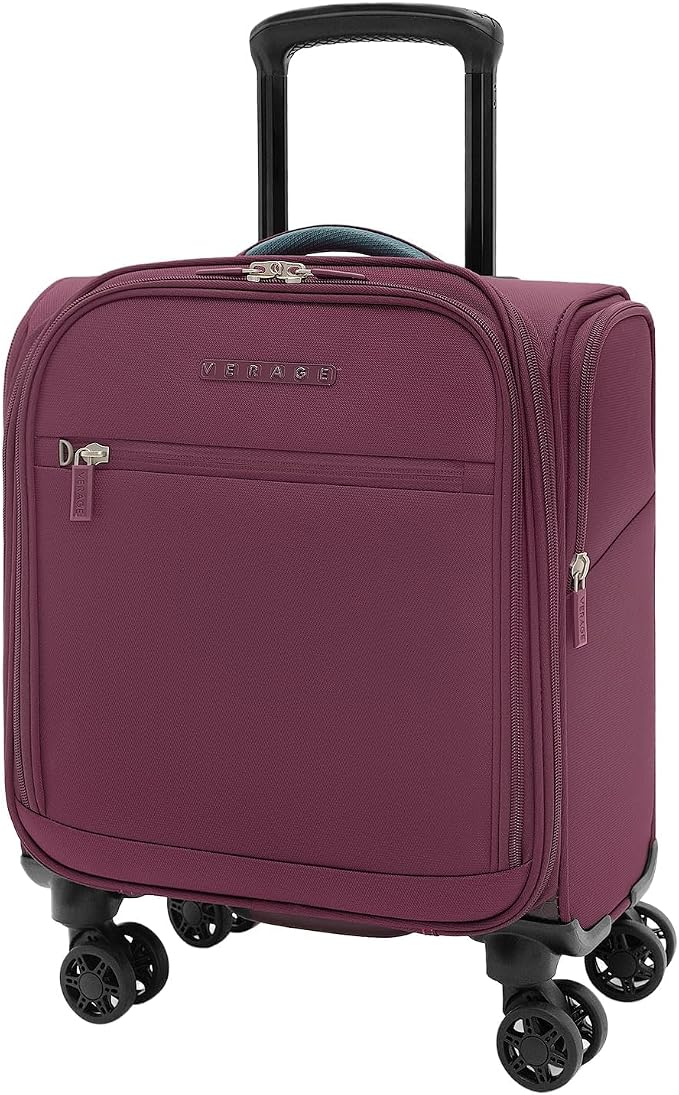 Verage Under Seat Luggage with Wheels，Softside Small Suitcase Spinner Carry On by VERAGE