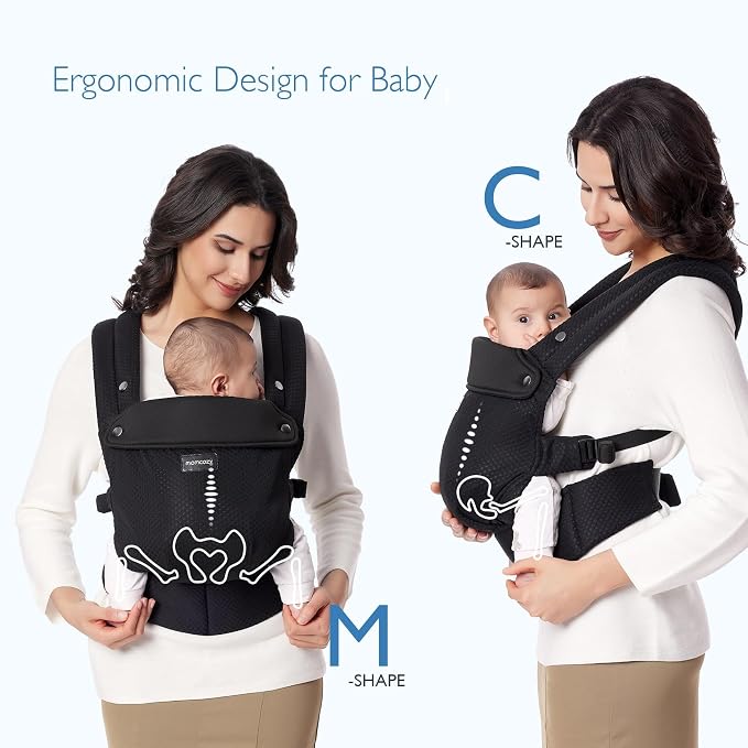 Momcozy Breathable Mesh Baby Carrier, Ergonomic and Lightweight Infant Carrier - Image 6