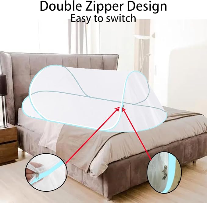 CMINGJ Large Pop Up Mosquito Tent, Portable Foldable Mosquito Net - Image 5