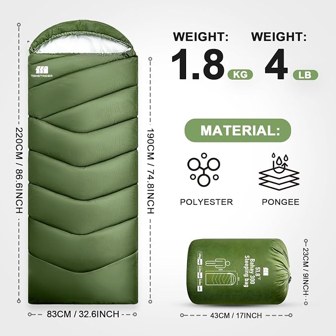 Sleeping Bags for Adults Cold Weather, Waterproof, Lightweight Camping Sleeping - Image 2