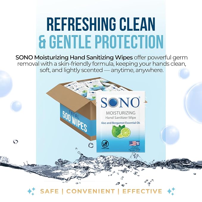 SONO Alcohol-Free Sanitizing Hand Wipes - Image 5