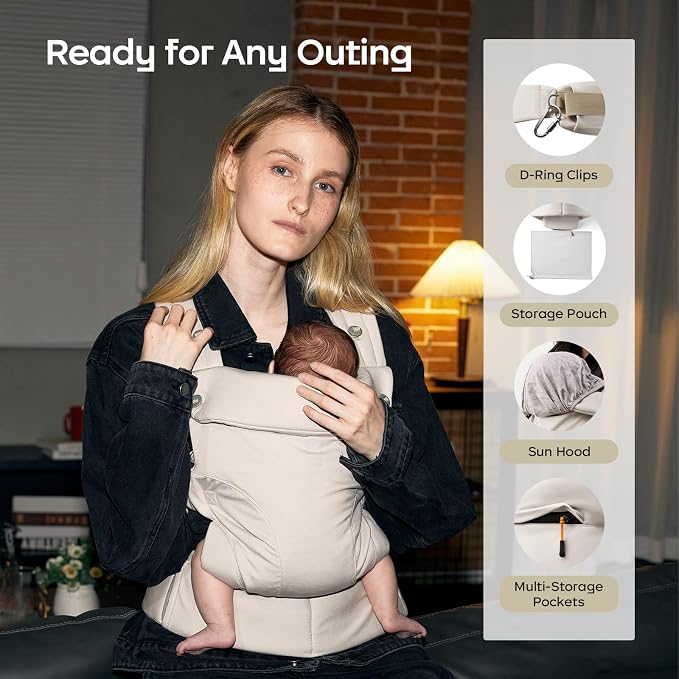 Bc Babycare CocoonGo Baby Carrier – CloudTouch Soft & Ergonomic Baby Carrier - Image 5