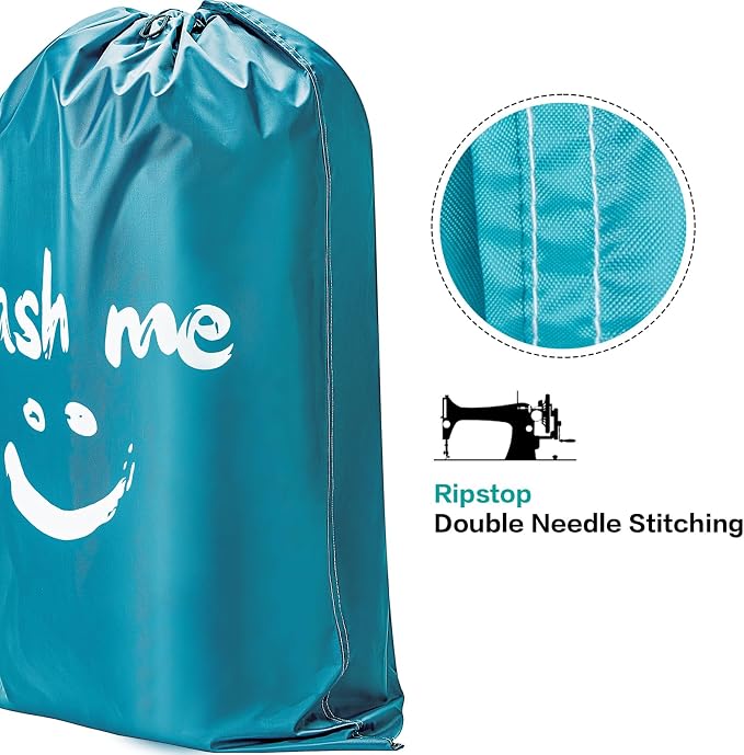 HOMEST 2 Pack XL Wash Me Travel Laundry Bag, Dirty Clothes Organizer, Large - Image 2