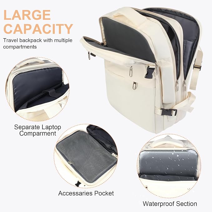 Travel Laptop Backpack with USB Charging Port Business Anti Theft Water - Image 5