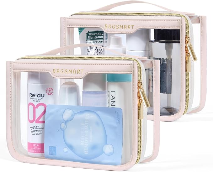 BAGSMART TSA Approved Toiletry Bag, Makeup Cosmetic Pouch Bag by BAGSMART