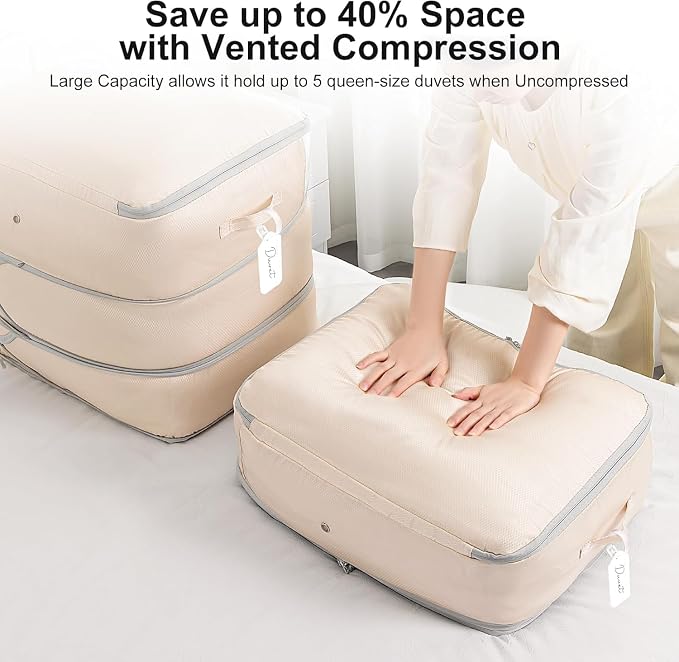 DIMJ Comforter Storage Bag - 110L Large Capacity Ultra Space Saving Self - Image 3