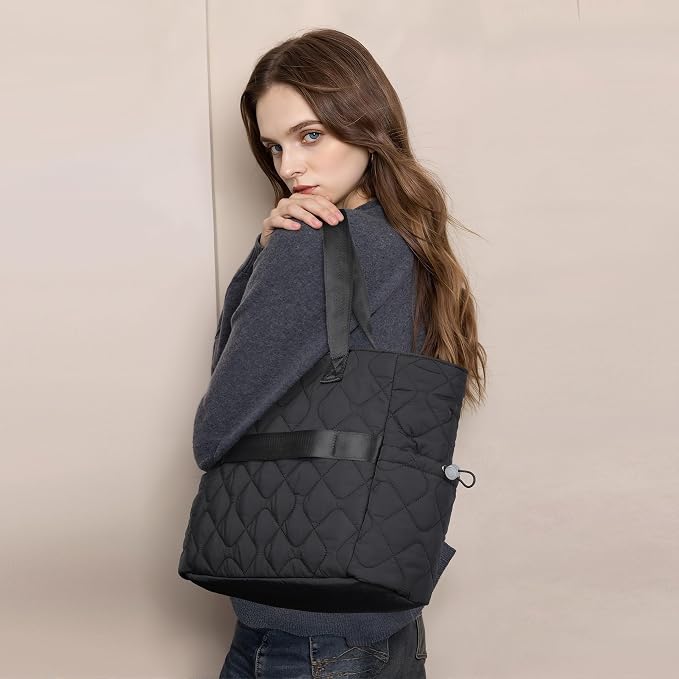 TOPEAST Tote Bag for Women, Large Puffer Tote Bag - Image 3
