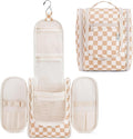 Narwey Small Checkered Hanging Travel Toiletry Bag by Narwey