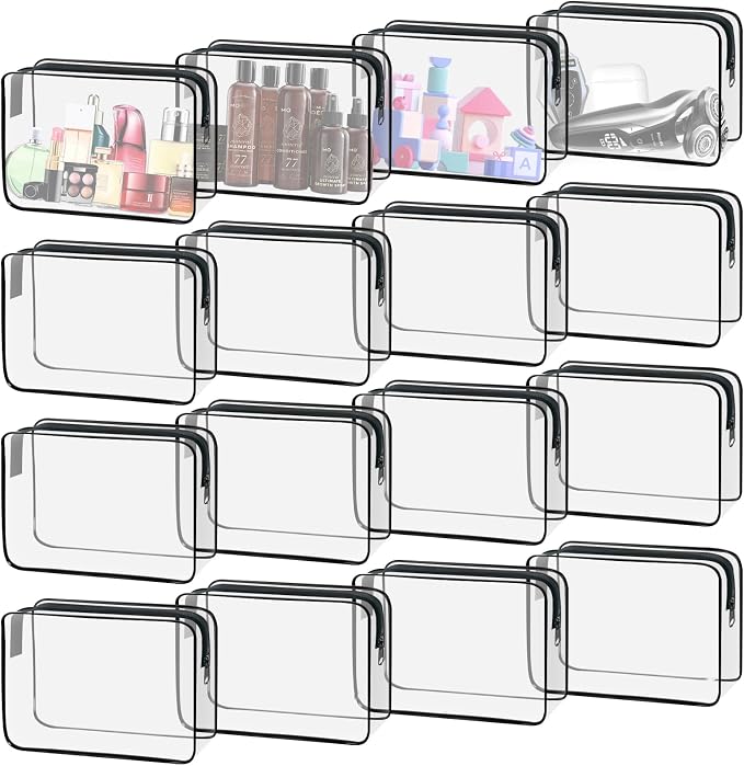 16 Pack Waterproof Cosmetic Bag TSA Approved Toiletry Bag, Portable Travel Pouch by YedsIntu