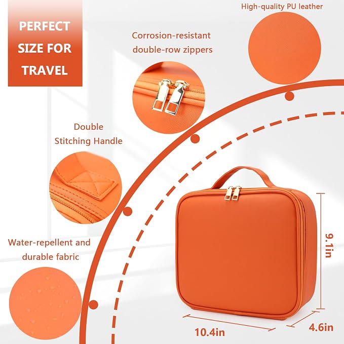Travel Makeup Bag for Women and Makeup Artists Cosmetic Organizer Large Makeup - Image 3