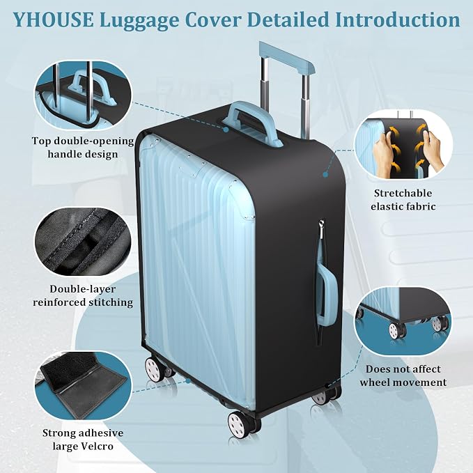 Upgraded Clear TPU Luggage Cover Protector - Image 6
