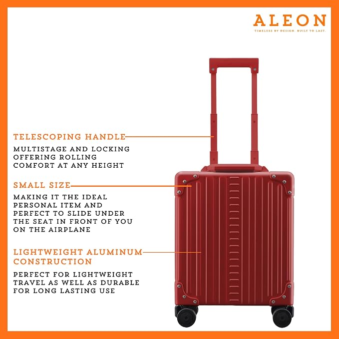 Aleon 16” Aluminum Vertical Underseat Carry-On Luggage - Image 2