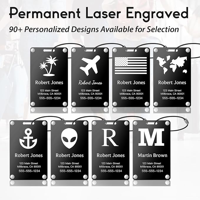 Personalized Luggage Tags: Custom Metal Luggage Tags - Image 3