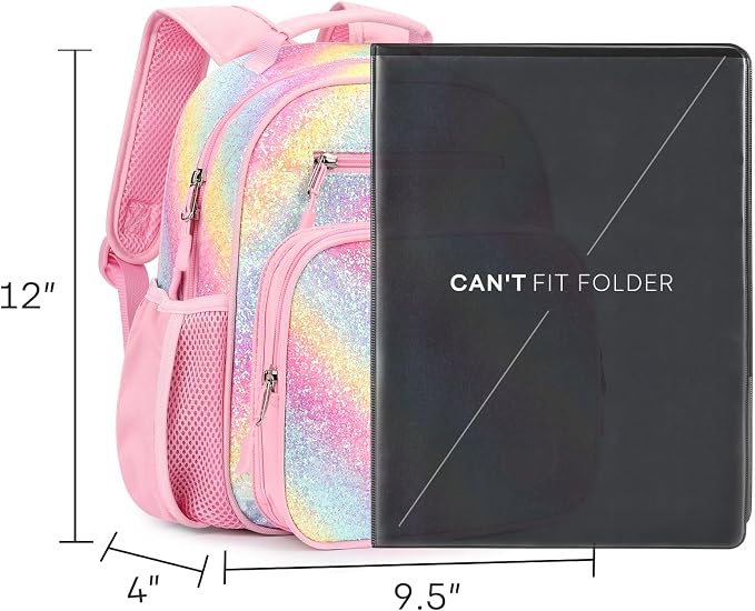 mibasies Toddler Backpack for Girls 2-4: Glitter Kids Backpacks for Girls - Image 4