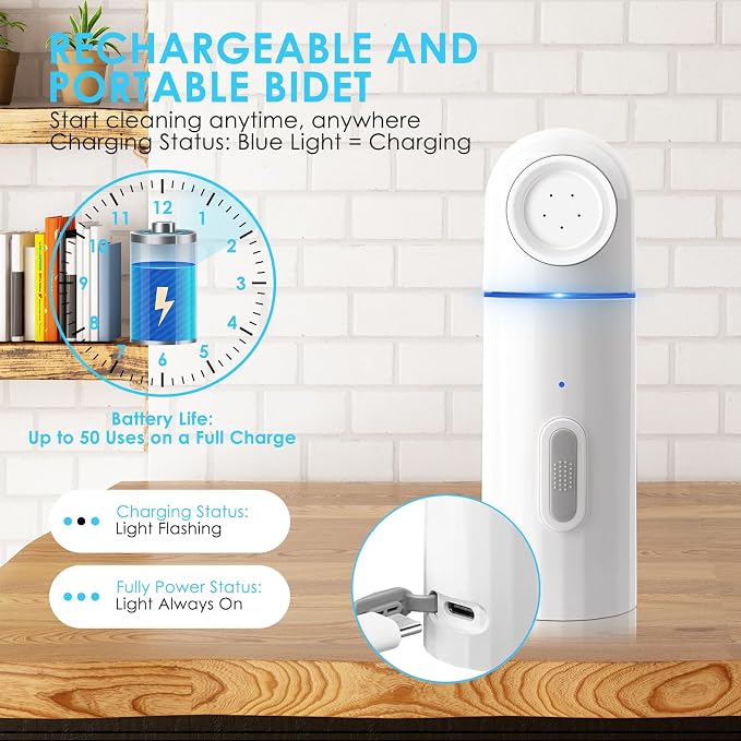 Portable Electric Travel Bidet, 450ML Electric Sprayer Bidet - Image 6