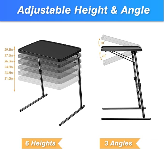 Max TV Tray Table, Allpop Adjustable Large TV Tray - Image 6