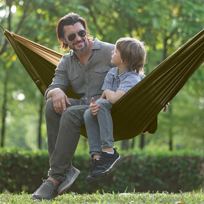 Camping Hammock with Net, Portable Lightweight Double Hammocks with Tree Straps - Image 6