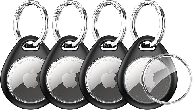 UNBREAKcable Holder for Apple AirTag 4 Pack Protective Case Waterproof TPU Shell by UNBREAKcable