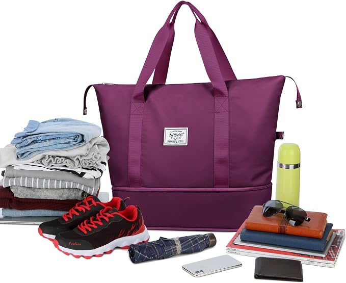NPBAG Women Travel Duffel, Gym Workout Overnight Bag, Mommy Hospital Bag - Image 3