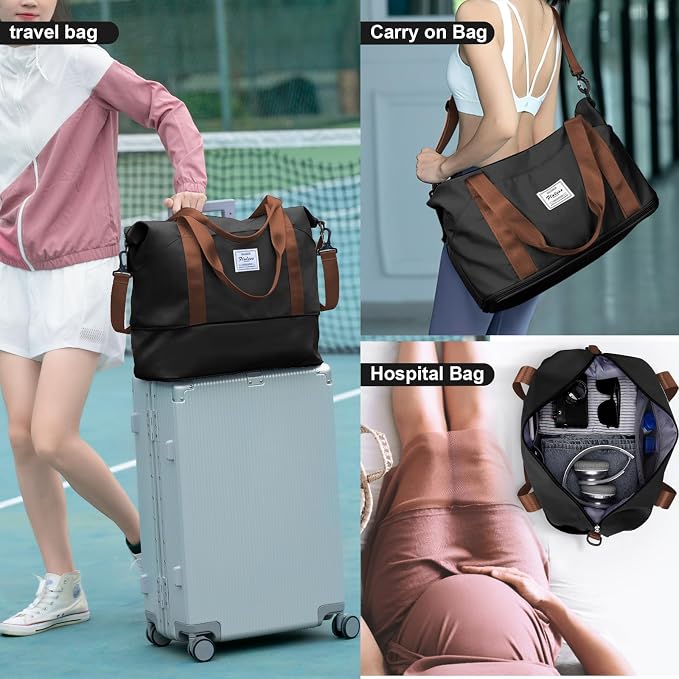 Travel Duffel Bag, Sports Tote Gym Bag, Shoulder Weekender Overnight Bag - Image 3