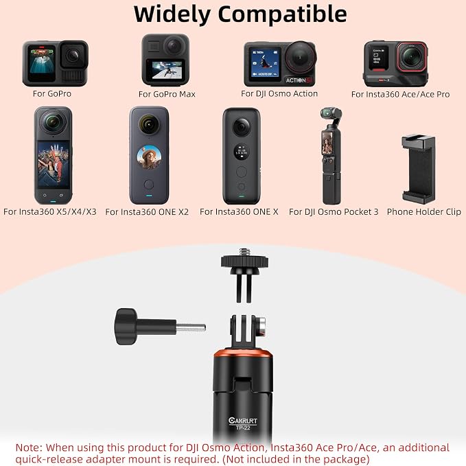 53.5" Portable Travel Selfie Stick Tripod - Image 2