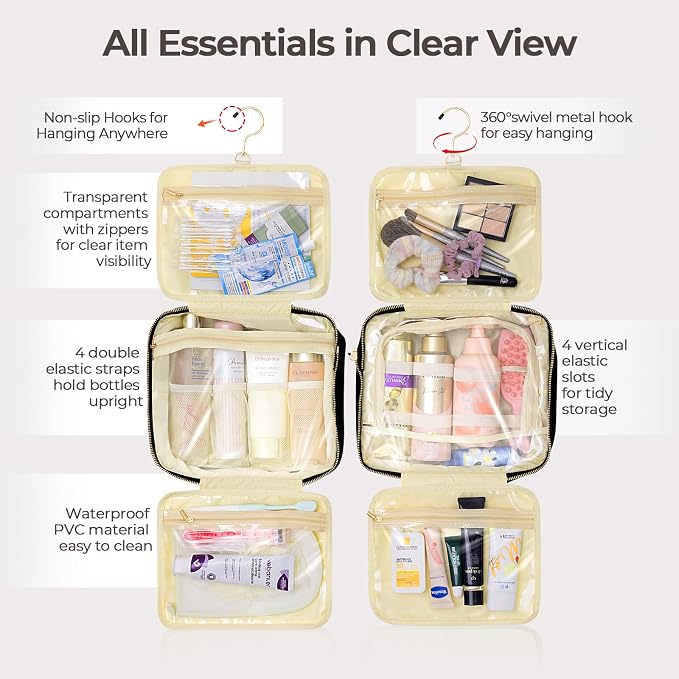 Hanging Travel Toiletry Bag for Women Detachable Toiletry Bag - Image 4