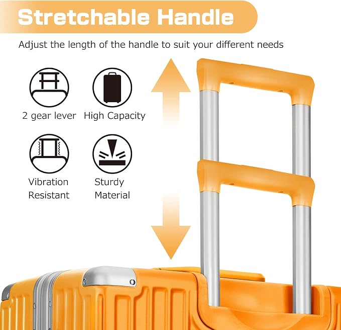 AnyZip Luggage Aluminium Frame Suitcase Hard Shell TSA Lock No Zipper 28In - Image 7