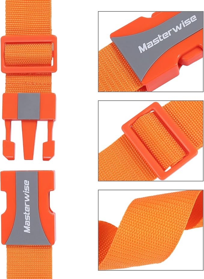 Buckle Straps with Clips, Adjustable Nylon Strap with Buckle, Packing Straps - Image 8