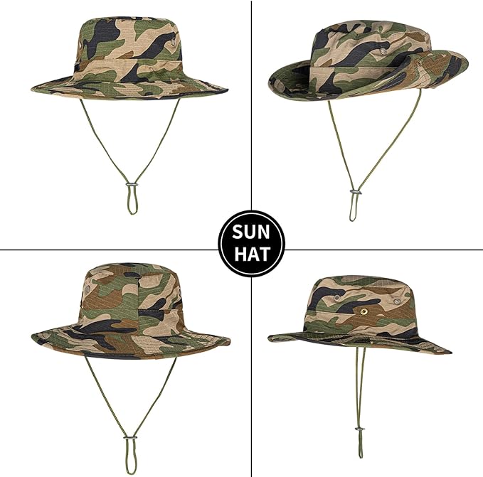 Sun Hats for Men Women Boonie Hat Foldable Fishing Hat UPF 50+ Bucket Hat for - Image 4